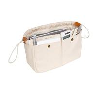 YONBEN Insert Organizer Bag - Tote Bag Organize - Drawstring Canvas Storage Organizer-Cotton Canvas Pouches (L)