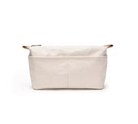YONBEN Insert Storage Bag - Purse Organizer & Cosmetic Travel Bags for Women - Makeup Bag with Compartments - Three Sizes - Cotton Canvas, Built-in compartments- functiona and Fashionable (M, Beige)