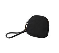 YONBEN Makeup Pouch - Cotton Canvas Zipper Pouch for Purse, Travel Toiletry Bag, Black, Wristband Design