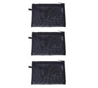 YONBEN Mesh Cosmetic Bag 3 Size Makeup Bag Set Nylon Waterproof Organizing Bags Purse Organizer Pouches Travel Bags with Zipper, Black, L, Simple