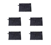 YONBEN Mesh Cosmetic Bag 3 Size Makeup Bag Set Nylon Waterproof Organizing Bags Purse Organizer Pouches Travel Bags with Zipper, Black, S, Simple
