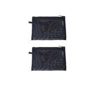 YONBEN Mesh Cosmetic Bag 3 Size Makeup Bag Set Nylon Waterproof Organizing Bags Purse Organizer Pouches Travel Bags with Zipper, Black, L, Simple