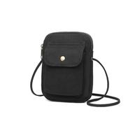 YONBEN nylon Crossbody Lanyard Mobile Phone Bag Stylish Accessory With Adjustable Strap, Canvas/Black, Small (4.92" x 6.89" x 0.79")