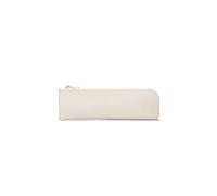YONBEN Nylon Pencil Case Slim Pencil Pouch with Zipper Pencil Case Bag Simple Stationery Pouch Bag (Cream,Nylon)