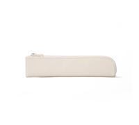 YONBEN Pencil Case Cute Thin Slim Pencil Pouch Small Stylish nylon Lightweight bag (Cream,Nylon)
