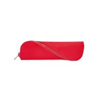 YONBEN Pencil Case Lightweight and Cute Pencil Pouch Slim and Stylish Cotton Canvas Thin (Red,Oxford cloth)