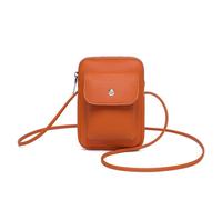 YONBEN PU Crossbody Lanyard Mobile Phone Bag Simple Accessory With Adjustable Strap, Pu/Vitality Orange