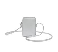 YONBEN PU leather Small Crossbody Purse Zipper Cell Phone Bag Mini Shoulder Purse Wallet Smart Phone (Pearl Silver)