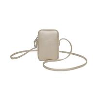 YONBEN PU leather Small Crossbody Purse Zipper Cell Phone Bag Mini Shoulder Purse Wallet Smart Phone (Pearl White Tea)