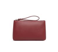 YONBEN PU Wristbands Bag Makeup Pouch for Purse Waterproof Wristbands Bag with Zipper Pocket Credit Card Pouch, Encore Red, Simple