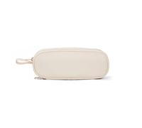 YONBEN Simple Pencil Case with Multiple Pockets Practical Stationery Organizer (Cream,Nylon)