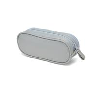 YONBEN Simple Pencil Case with Multiple Pockets Practical Stationery Organizer (Light gray,Nylon)