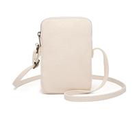 YONBEN Small Crossbody Purse Zipper Cell Phone Bag Mini Shoulder Purse Wallet Smart Phone Wallet with Credit Card Solts (Beige)