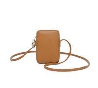 YONBEN Small Crossbody Purse Zipper Cell Phone Bag Mini Shoulder Purse Wallet Smart Phone Wallet with Credit Card Solts, Pu/Ochre, S