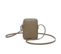 YONBEN Small Crossbody Purse Zipper Cell Phone Bag Mini Shoulder Purse Wallet Smart Phone Wallet with Credit Card Solts, Pu/Tea Color