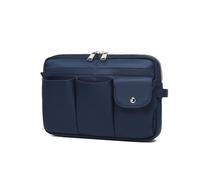 YONBEN Storage Bag-arge Cosmetic Bag for Women Travel Makeup Bag Zip Up Bag Pure Cotton Canvas Can be Suspended, Navy Blue, Simple