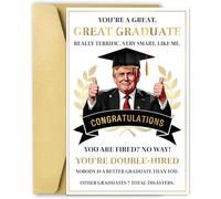 YONBONI Funny Trump Graduation Cards Gifts for Women Men, Congratulations Card or Graduation Card, Trump Graduate Cards for Him Her, Gift for High School College Grad