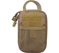 YONCONO Tactical Molle Pouch, Small Utility Waist Pack EDC Bag Gear Gadget Organizer Military Multi-purpose Backpack (Tan)
