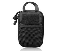 YONCONO Tactical Molle Pouch, Small Utility Waist Pack EDC Bag Gear Gadget Organizer Military Multi-purpose Backpack (Black)
