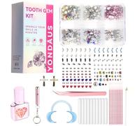 Yondaus Tooth Gem Kit with 402 Pcs Multi-Size & Shape Diamonds - Professional Dental Jewelry Decorations Set for Teeth, for DIY Smile Sparkle, Parties, Festivals, Halloween, Christmas
