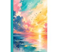 YONDER3R NOTEBOOK - Sunrise Reflections on a Painted Seascape: Coastal Sunrise Artistic Notebook | Premium Lined Journal for Writing, Journaling, ... & Office | 7 × 10 Inches | 100 Lined Pages