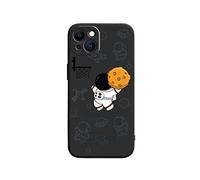 Yonds Queen Compatible with iPhone 12 mini Cute Case, Cartoon Astronaut Space Planet Moon Design Stylish Bumper TPU Rubber Protective Anti-Slip Shockproof Case(Black Basket, iPhone 12 mini)