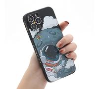 Yonds Queen for iPhone 11 Pro Max Cute Case, Cool Cartoon Astronaut Planet Moon Space Design Stylish Soft TPU Bumper Shockproof Anti-Slip Protector Case (iPhone 11 Pro Max, Black Moon)
