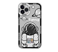 Yonds Queen for iPhone 12 mini Cute Clear Case, Cool Cartoon Astronaut Space Planet Moon Design Stylish Soft TPU Bumper Shockproof Anti-Slip Protector Case (iPhone 12 mini, Dream Black)