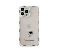 Yonds Queen for iPhone 12 Pro Clear Case, Cute Cool Cartoon Astronaut Fly Planet Moon Space Design Stylish Soft TPU Bumper Shockproof Anti-Slip Protector Case (iPhone 12 Pro, Clear Fly)
