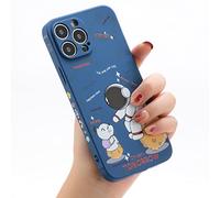 Yonds Queen for iPhone 13 Cute Case, Cool Cartoon Space Astronaut Planet Moon Design Stylish Soft TPU Bumper Shockproof Anti-Slip Protector Fashion Case (iPhone 13, Blue Puppy)