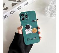Yonds Queen for iPhone 13 Pro Max Cute Case, Cartoon Astronaut Space Planet Moon Design Stylish Bumper TPU Rubber Protective Anti-Slip Shockproof Case(Green Basket, iPhone 13 Pro Max)