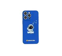 Yonds Queen for iPhone 16 Cute Case, Cool Cartoon Astronaut Space Planet Moon Design Stylish Soft TPU Bumper Shockproof Anti-Slip Protector Case (Blue Music, iPhone 16)