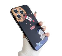 Yonds Queen for iPhone 16 Pro Cute Case, Cool Cartoon Astronaut Space Planet Rocket Design Stylish Bumper Cover Soft TPU Protective Anti-Slip Shockproof Fashion Case(iPhone 16 Pro, Rocket)