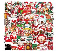 YONEEKSS 100PCS Christmas Stickers - Xmas Vinyl, Self-Adhesive Paper Scrapbook Stickers for Window Doors, Water Bottle, Scrapbook, Notebook