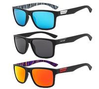YONEEKSS 3PCS Mens Sunglasses, Polarised With UV400 Protection Sun Glasses for Outdoor Sports Golf Driving Fishing Running