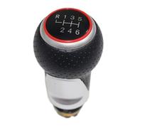 yoneleu Car Gear Shift Lever Knob Compatible with for Fiesta for Mk7 2008-2016 for C-max FL 2010-2013 Car Styling 5 6 for Speed Gear Shift Knob Adapter Car Universal Knob(Red,6Speed)