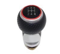 yoneleu Car Gear Shift Lever Knob Compatible With For Focus 3 III 2011-2017 For Kuga 2008-2013 Car Styling 5 6 For Speed Gear Shift Knob Shifter Adapter Car Universal Knob(Red,5Speed)