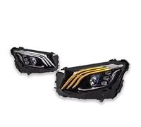 yoneleu Headlight Assemblies Compatible With Benz For GLC W253 2016 2017 2018 2019 Replacement Car DRL Turn Signal High Beam Angel Eye Projector Lens