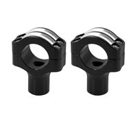 yoneleu Moto Handlebar Riser Compatible With Sportster For Softail Motorcycle 1.25'' Handlebar Clamp Riser Kit 25mm Adjustable Rise Bar Mount Universal(Black+Chrome)