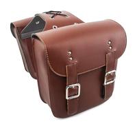 yoneleu Motorbike Saddle Bags Universal 2pcs Left+Right Motorcycle Saddle Bags Large for Capacity Motorbike Tail Side Storage Too Tool Parts Accessories(Brown)