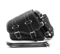 yoneleu Motorbike Saddle Bags Universal Motorcycle Left/Right Side Storage Tool Saddle Pouch Black Luggage Bags Saddlebags Crocodile Pattern Metal Buckle(Left Side)