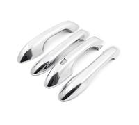 yoneleu Outer Door Handle Cover Compatible with Hyundai for Creta for Ix25 for Cantus 2020 2021 2022 Chrome Carbon Fiber Car Door Handle Cover Molding Catch Overlay(Silver)