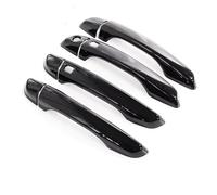 yoneleu Outer Door Handle Cover Compatible with Hyundai for Solaris for Accent 2017 2018 2019 2020 2021 Glossy Black Car Door Handle Cover Trim Sticker Styling(Black 2 Button)