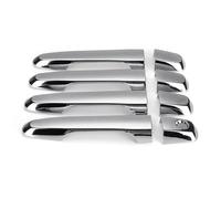 yoneleu Outer Door Handle Cover Compatible with Mitsubishi for Triton L200 Ml Mn Mq 2005 2006-2017 1Set Black Chrome Exterior Door Handle Cover Trim Car(Silver)