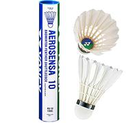YONEX Aerosensa Goose Feather Badminton Shuttles Pk12 White (Aerosensa 10)