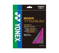 YONEX BG 65 TI Badminton Racket String (10M set), Color- Pink