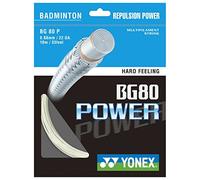 YONEX BG 80 Power Badminton String Set, Color- White
