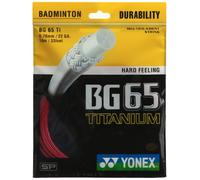 Yonex BG65 Badminton String, 0.70mm, 10m Length, High Durability, Made in Japan (Red)