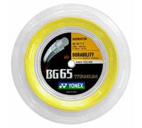 YONEX BG65Ti 200m Badminton String Reel, Lemon Yellow