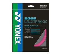 YONEX BG66 Ultimax Badminton String, 0.65mm, 10m, Quick Repulsion (Pink)